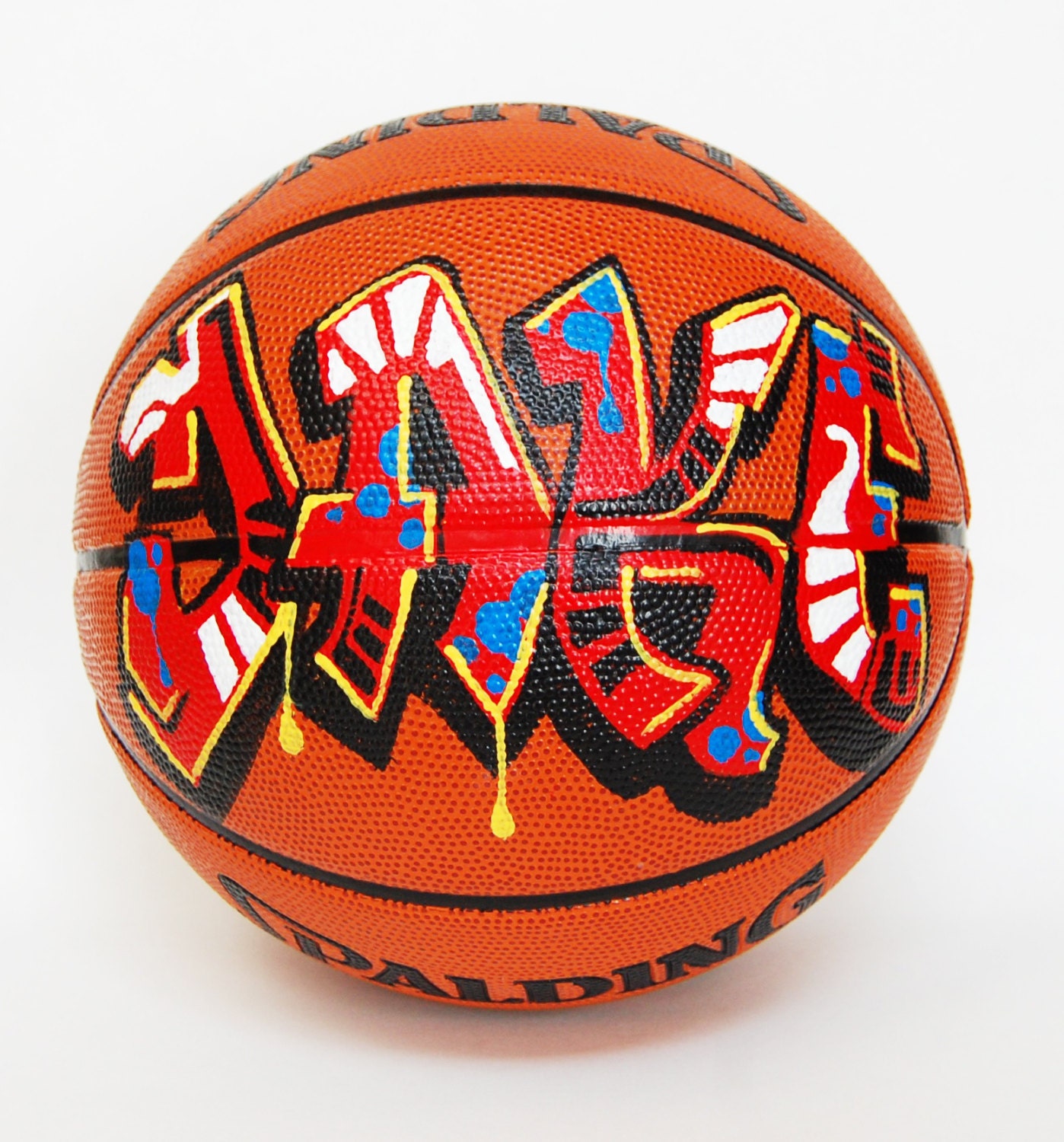 Basketball personalized with graffiti for the by TjArtworks