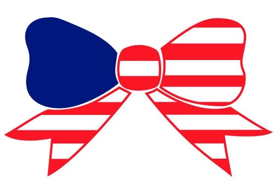 Download Monogram Patriotic Bow File for Cutting Machines SVG and