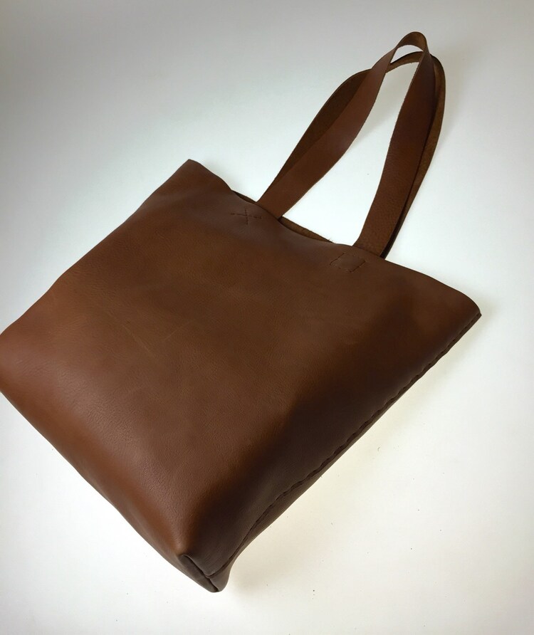 Large Leather Tote Bag Shoulder Bag by toxleather