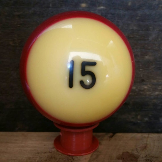 Vintage Pool Ball Number 15 Ball Maroon Pool Ball by BrassAttics