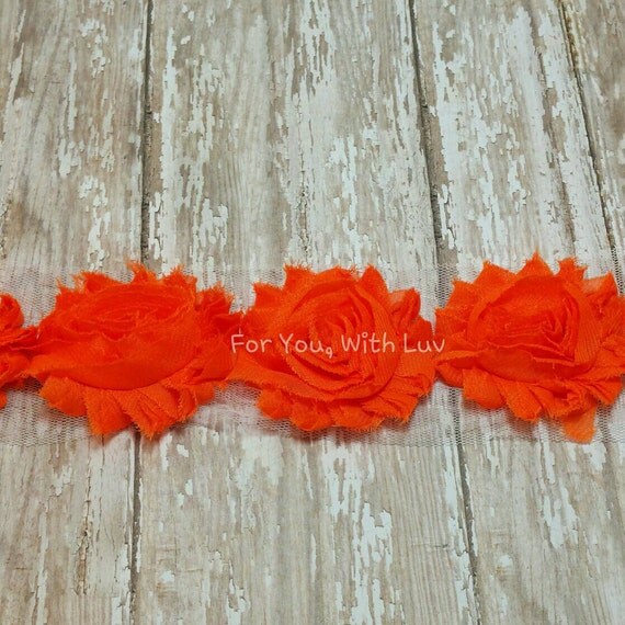 orange shabby rose trim frayed shabby craft diy flowers by the yard fabric shabbies from orange shabby rose trim frayed shabby craft diy flowers by the yard fabric shabbies from