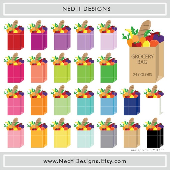 Clip Art Grocery Bag Clipart 24 grocery bag clipart colorful groceries rainbow by nedtidesigns color bags clip art png