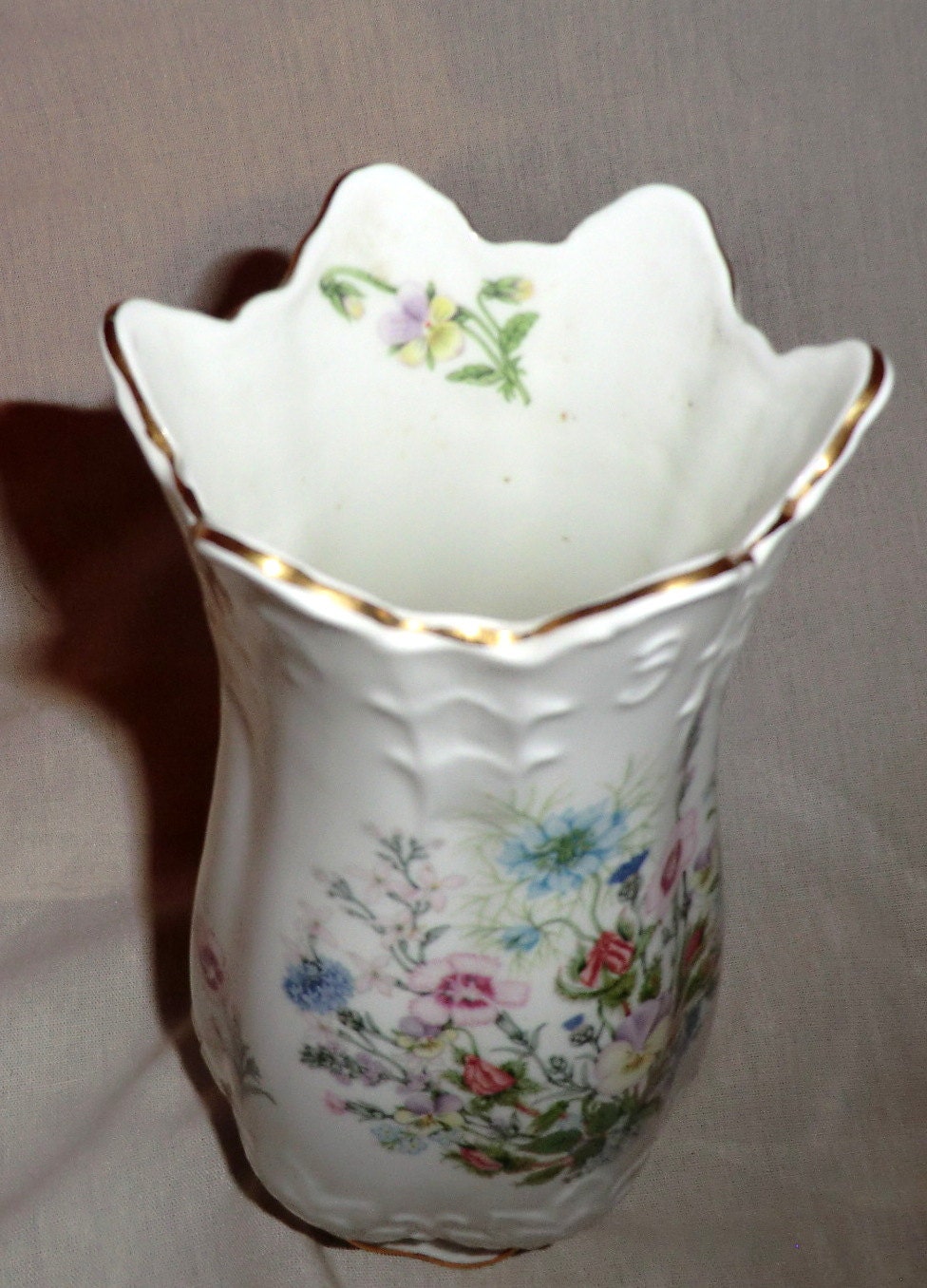 Vintage China AYNSLEY Wild Tudor VASE by PrettyVintageHome on Etsy