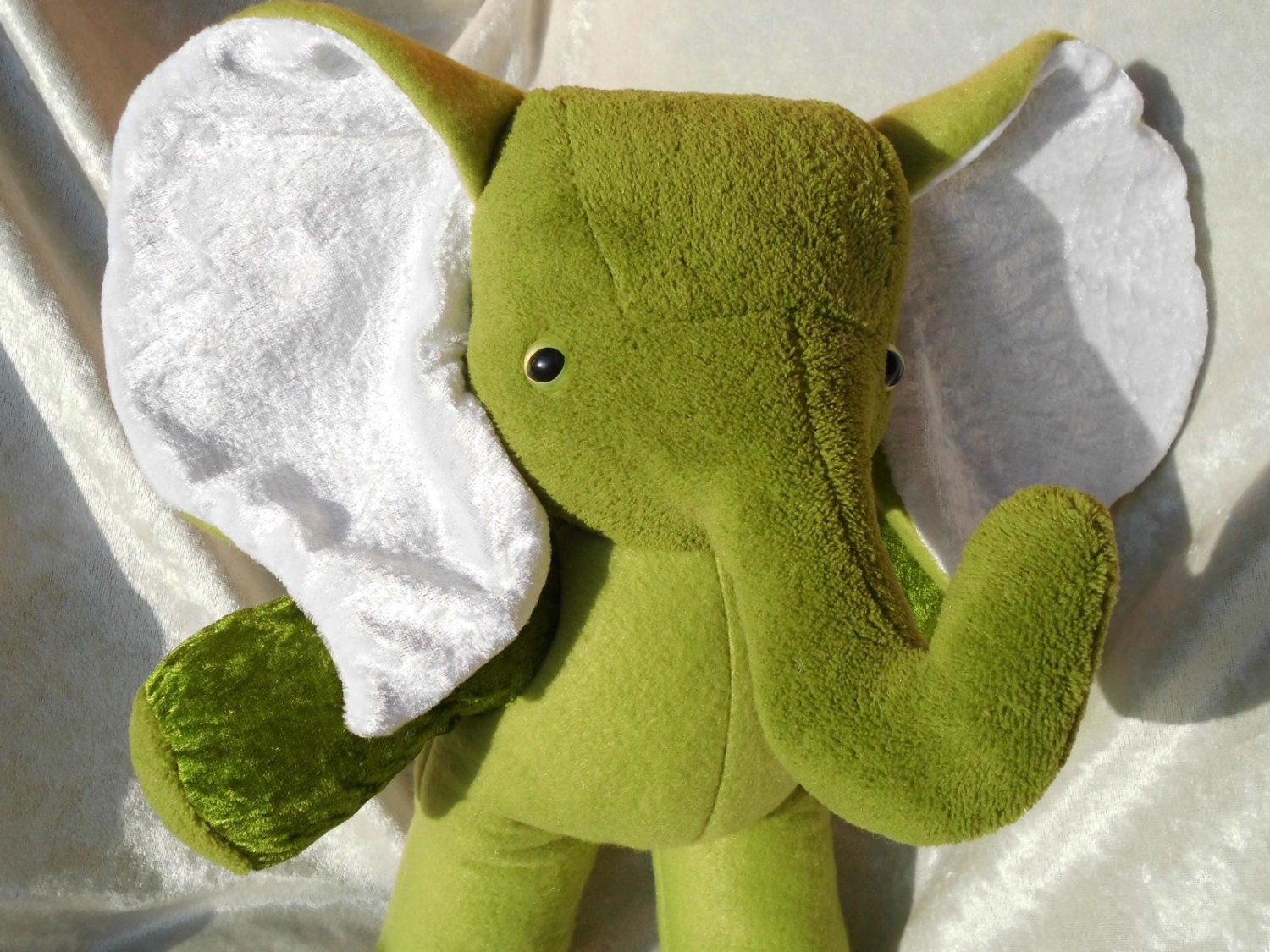 green elephant soft toy