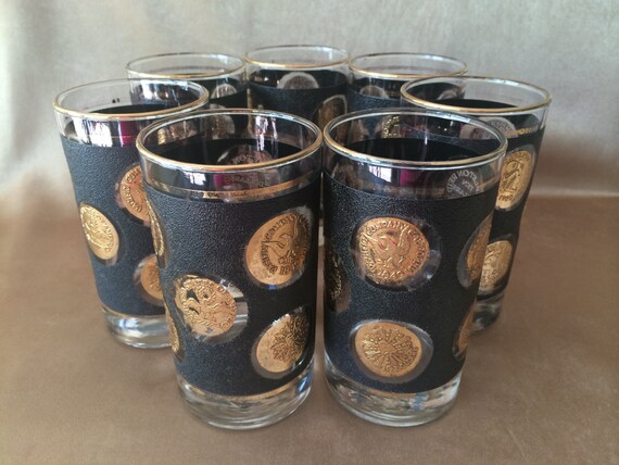 libbey gold coin glasses