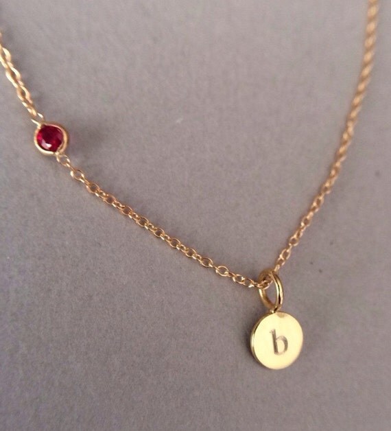 ruby name necklace