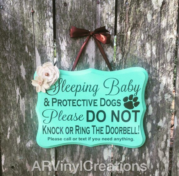 Customizable Sleeping Baby & Protective Dogs by ARVinylCreations