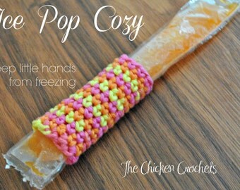 Items similar to Pattern for Crochet Ice Pop Covers Icees Freezer Pops