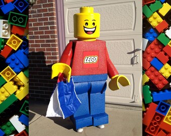 LEGO Minifigure Costume. Made to order life-size freestanding replica. Child and adult sizes available.