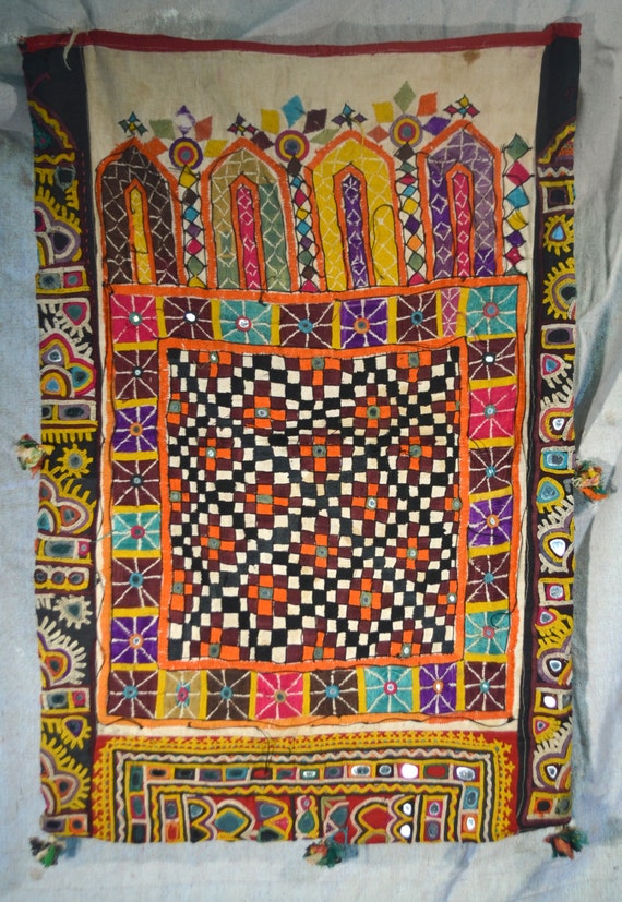 Hand-embroidered Dowry bag kothali Rabari community Kutch