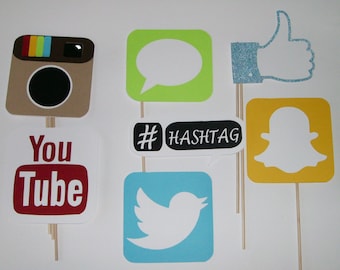 DIY Photo Prop Social Media Facebook, Snapchat, You Tube (2135D)