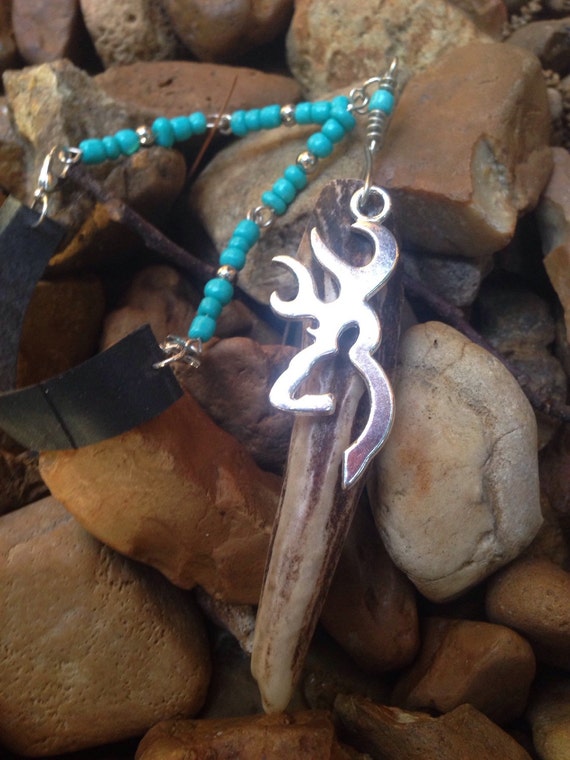 Rear view mirror charm real deer antler by WoodlandInspiration