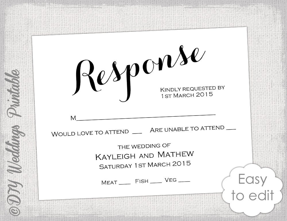  Free Rsvp Templates For Microsoft Word 