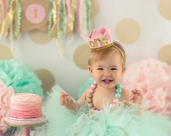 cake smash outfit, girls first birthday outfit, cake smash, outfit girl, cake smash props, first birthday, birthday tutu, chunky necklace