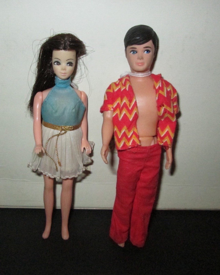 VINTAGE Topper Dawn & Gary Dolls Barbie Like 1970s Awesome