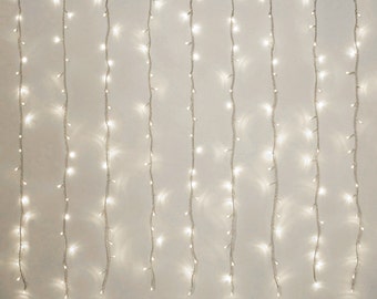 LED Curtain Fairy Lights Multi Function, 198-LED, White