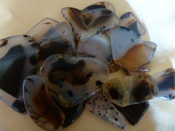 Tumbled Montana Moss Agate Slabs