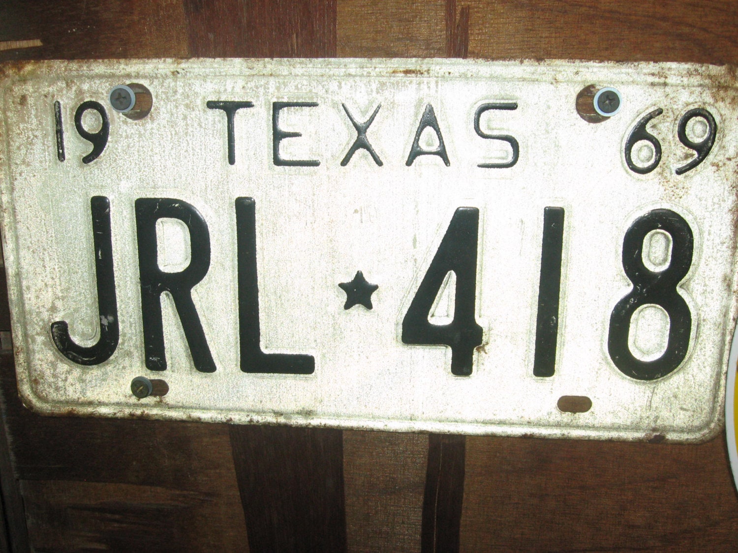 Antique 1969 Texas car License Plate Single by Blasttothepast