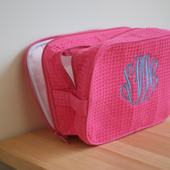 Personalized Waffle Cosmetic Bag by DesignWithinYou on Etsy