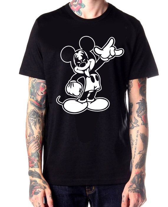 Items similar to Black T-shirt with his MICKEY/KISS design on Etsy