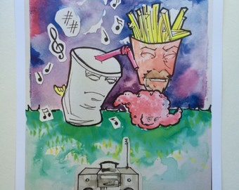 Aqua Teen Hunger Force, Part All The Time, 11"x14" Print