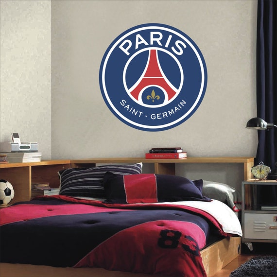 PSG Badge printed full color WALL football by StickersMarket