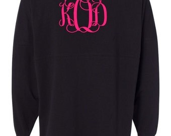 embroidered monogram overshirt in wool jersey