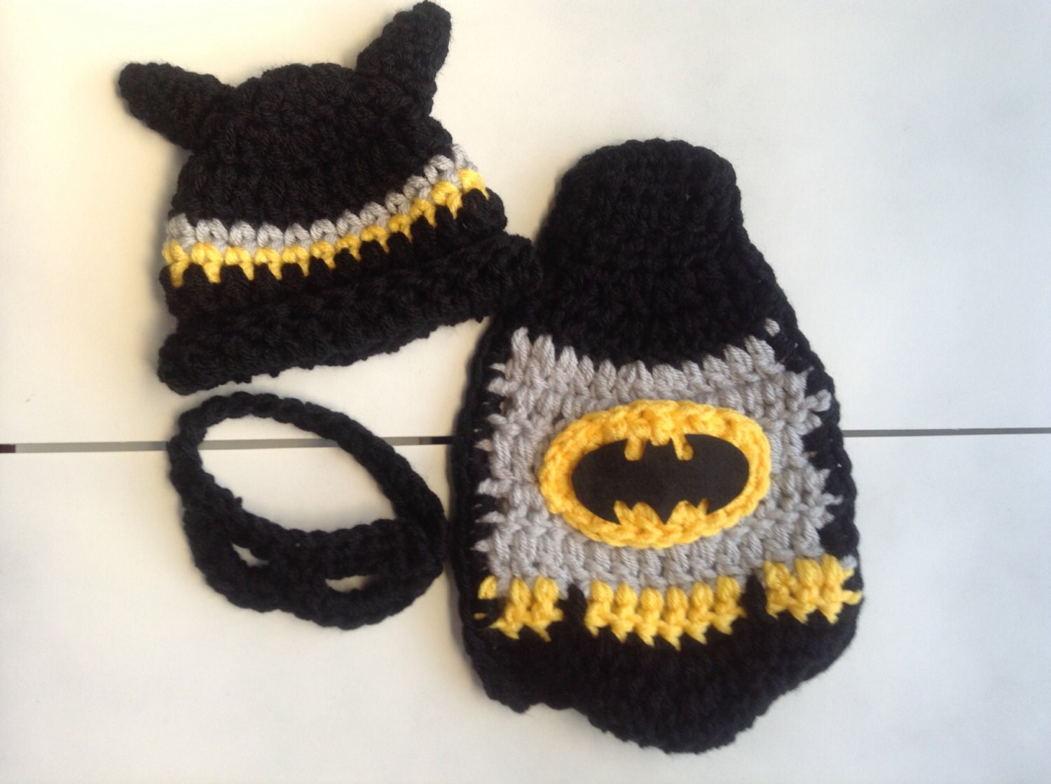 pattern hat crochet newborn batman CrochetCreationsbyMa Baby by Hero Super Crochet Newborn Batman