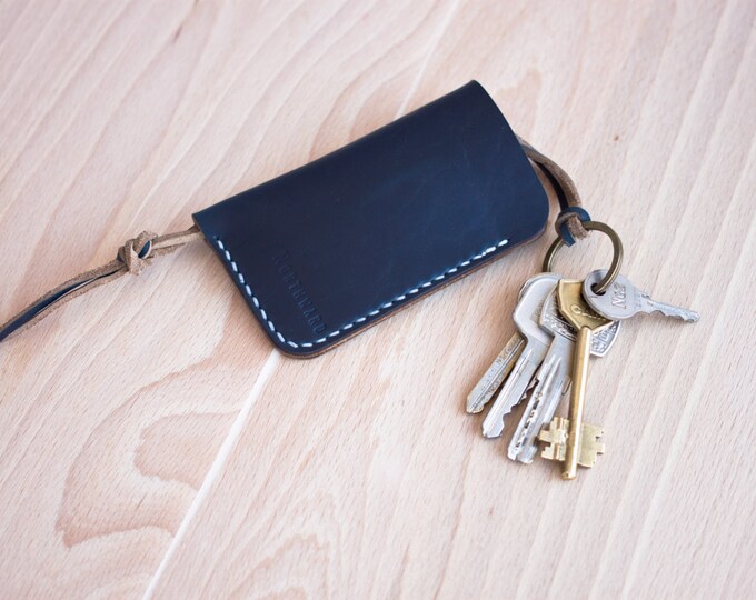 Horween Leather Key Holder/Horween Leather Key Case/Long leather key case/Chromexcel Key Case