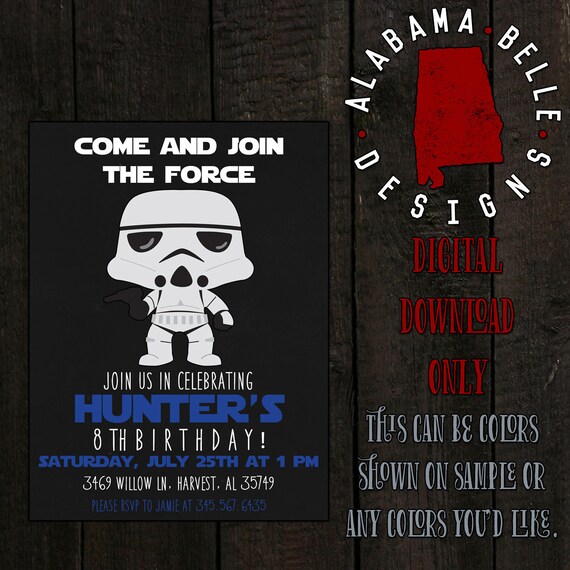 Stormtrooper Birthday Invitation