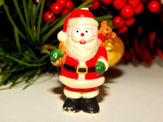 Miniature Santa Claus Christmas Figurine Vintage by Holiday365