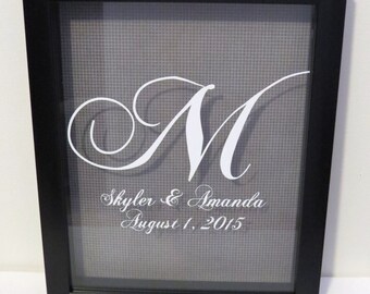 Personalized Wedding Shadow Box, Custom Wedding Gift, Anniversary Gift, Custom Shadowbox, Family Established, Newlywed Gift, Display Case