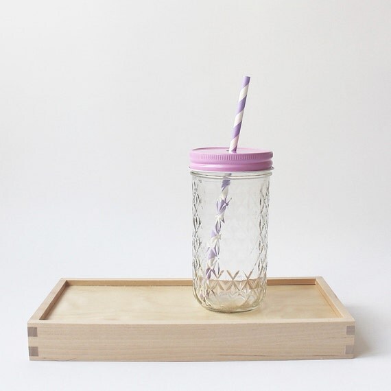 mason jar covers with straw holes