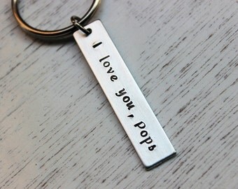 Customized Keychain, personalized keychain, i love you keychain, Hand Stamped gifts,best friend gifts,wedding anniversary keychain