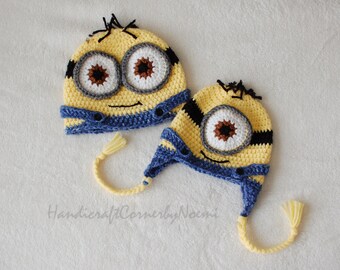 Minion Crochet Hat. Build your own minion hat!