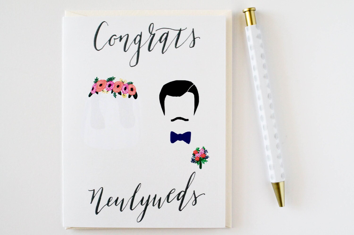 Congratulations Newlyweds Card by EstudioRoJo on Etsy