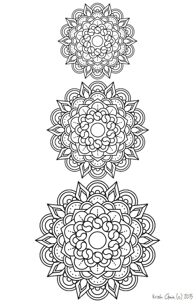 Download Mandala Adult Coloring Page from Zen Out Vol. 1 by ...