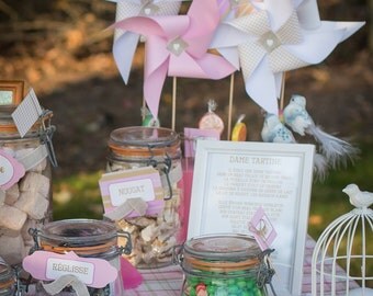Candy Bar complete range in pink light, white and pale green