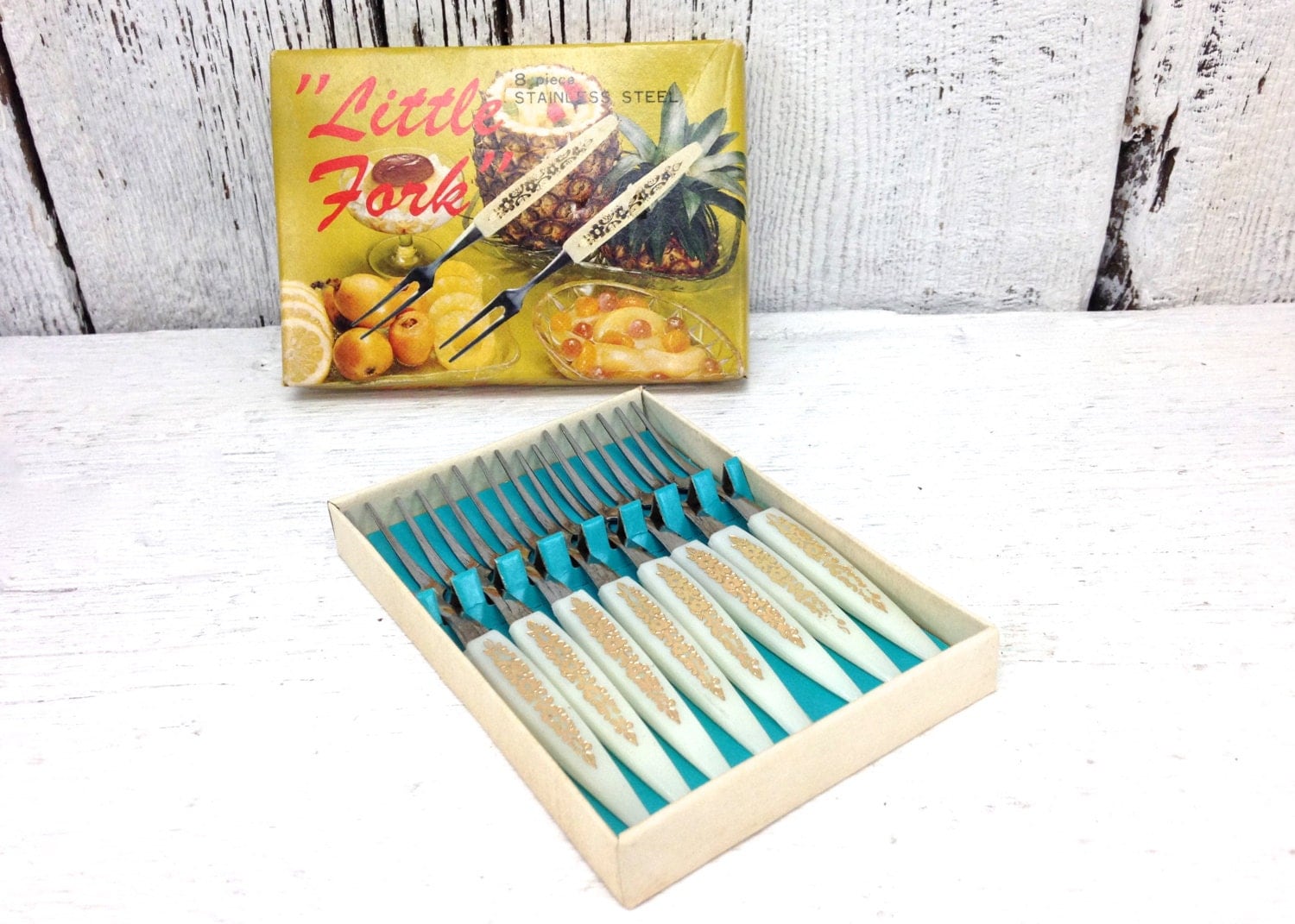 Vintage “Little Fork” Set Stainless Steel Appetizer/Cocktail Forks