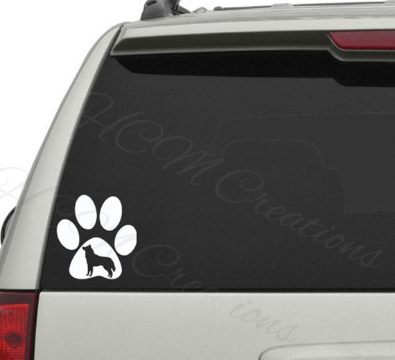 Pet Decal Dog Print Decal Car Decal Animal Decal Dog