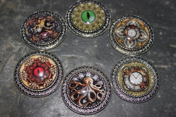 Steampunk Refrigerator Magnets