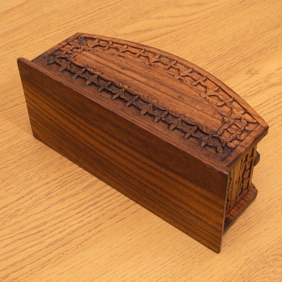 Wood envelope holder vintage by UKAmobile on Etsy