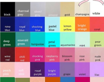 Colour swatches for convertible dresses