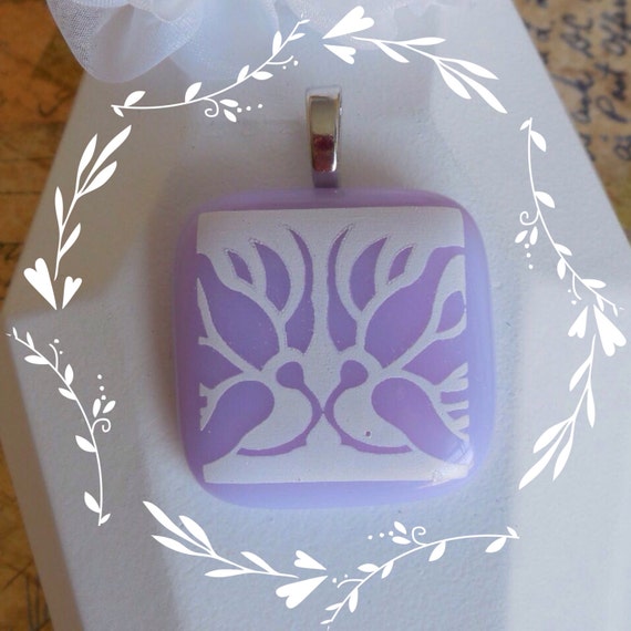 Fused Glass Pendant Fused Glass Jewelry Fused Glass Decal