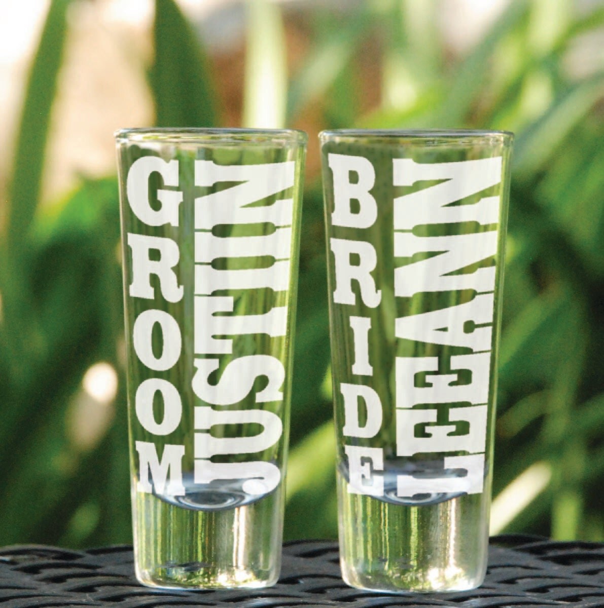 Bridesmaid gift Etched Shot Glasses set of 6 by WFImpressions