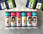 Pop Star Party Favors - Set of 6 - Karaoke Party Favors - Rock Star Party Favors - Custom Lip Balm - Rock Star Boys - Pop Star Girls