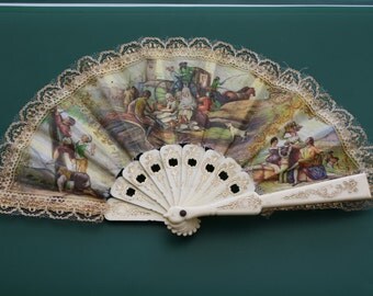 Vintage éventail RANGE(Fan )Sale!! HAND FAN abanico romantic designer handfan