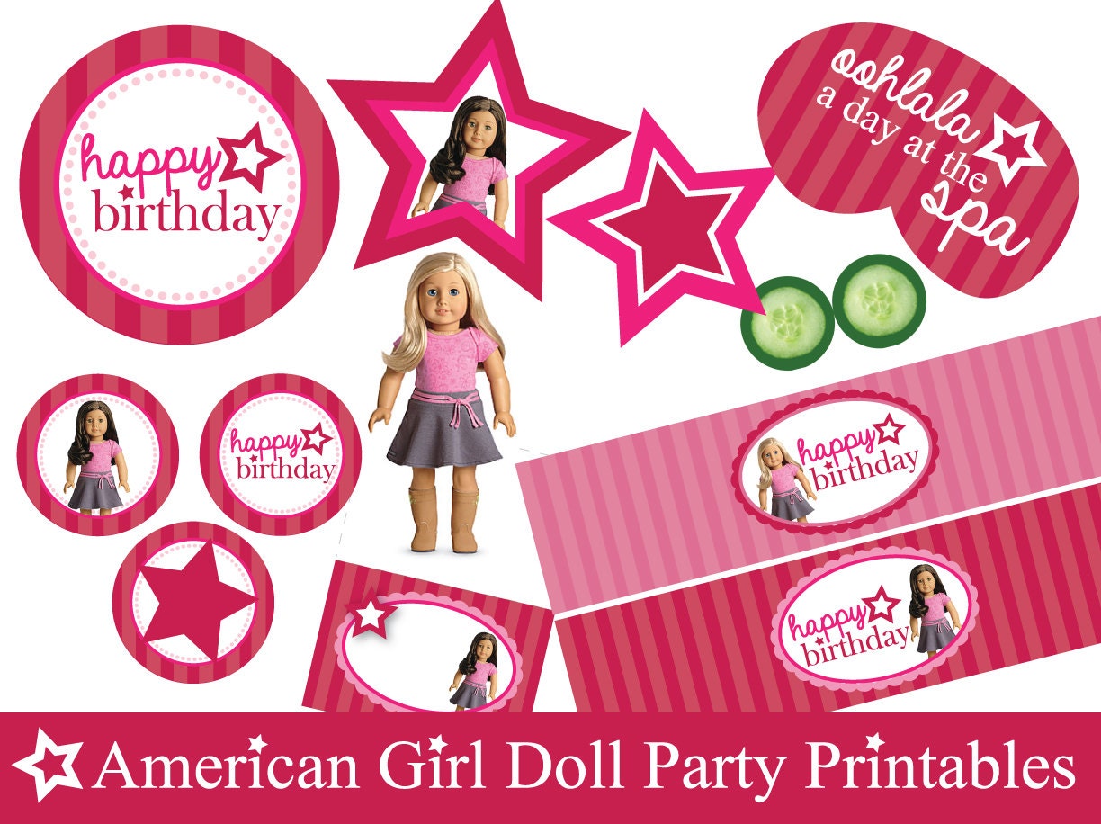 American Girl Doll Party Themed Printables by PartyByAPrincess