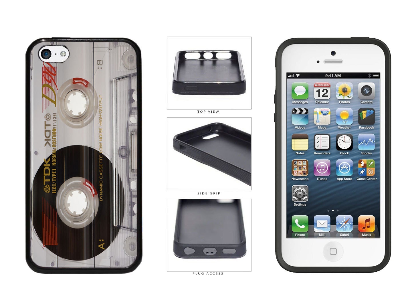 Retro Cassette Tape Phone Case IPhone 4 5 6 7 8 X Plus