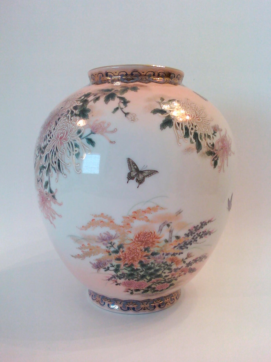 Marks & Spencer England St Michael Porcelain Ovoid Vase Or Jar